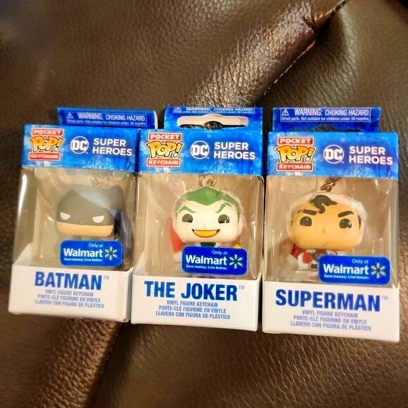 Pocket POP keychain DC Super Heros Funco Superman , Batman, The Joker - Picture 2 of 10